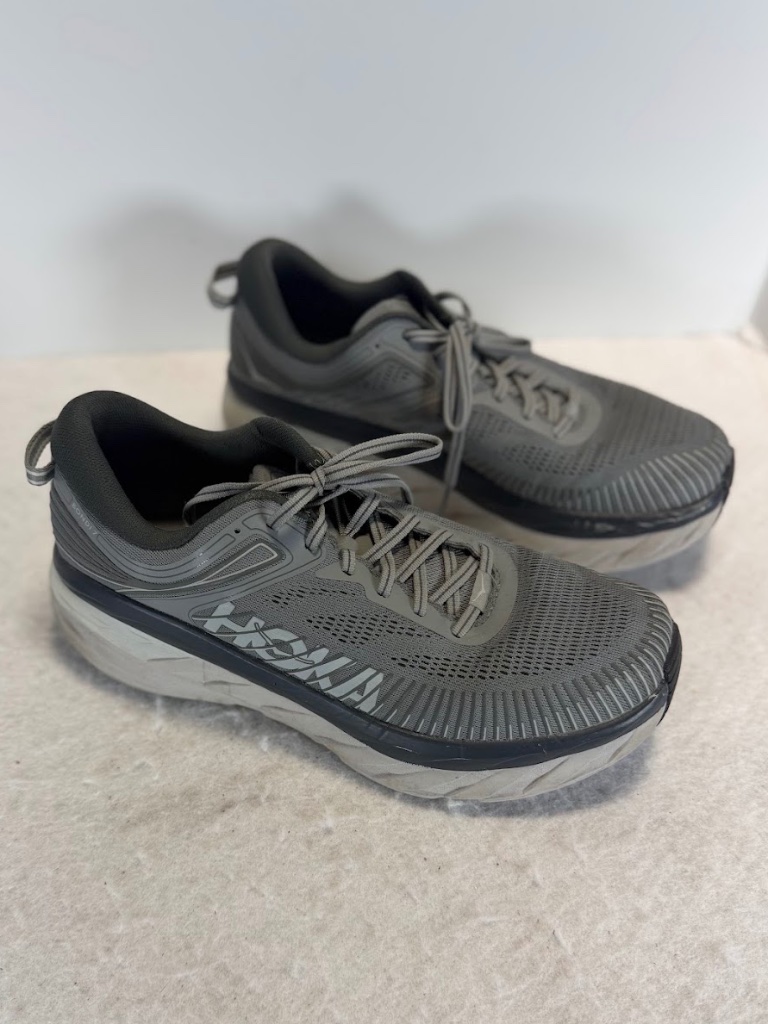 Hoka One One Bondi 7 Gray Running Shoes Men's 11.5 Ee Wide Eu 46
